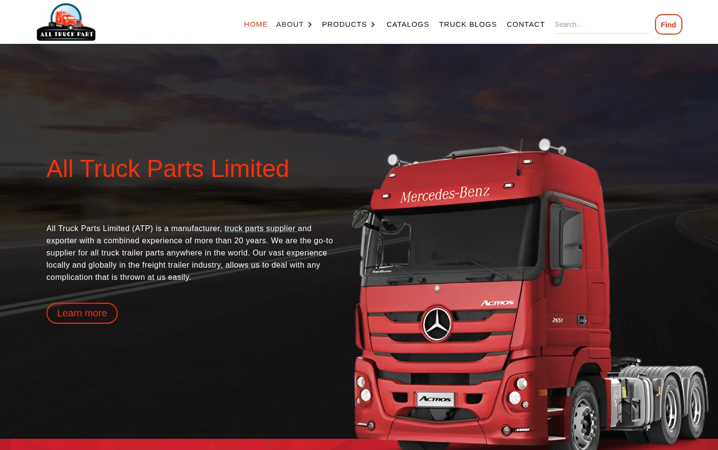 All Truck Parts Limited 页面快照